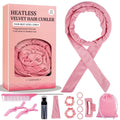 15-Pieces All in-1 Heatless Hair Curler Set with Spray Bottle, Claw Clips, Rat-tail Comb & Satin Scrunchies-Complete Overnight Curls Kit Generic
