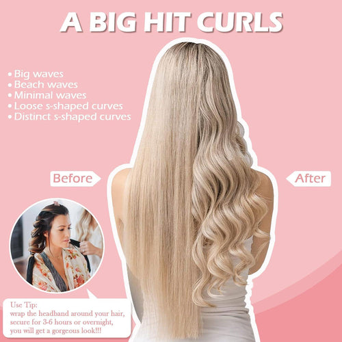 15-Pieces All in-1 Heatless Hair Curler Set with Spray Bottle, Claw Clips, Rat-tail Comb & Satin Scrunchies-Complete Overnight Curls Kit Generic